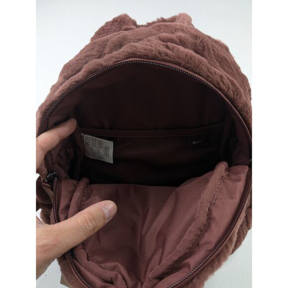 Nike Futura Faux Fur Mini Backpack - Maroon - Picture 4 of 4